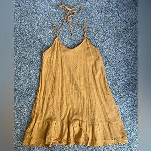 NINEXIS NEW!! with tags yellow spaghetti strap ruffle bottom dress